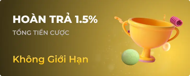 Chương trình hoàn trả 1.5% không giới hạn
